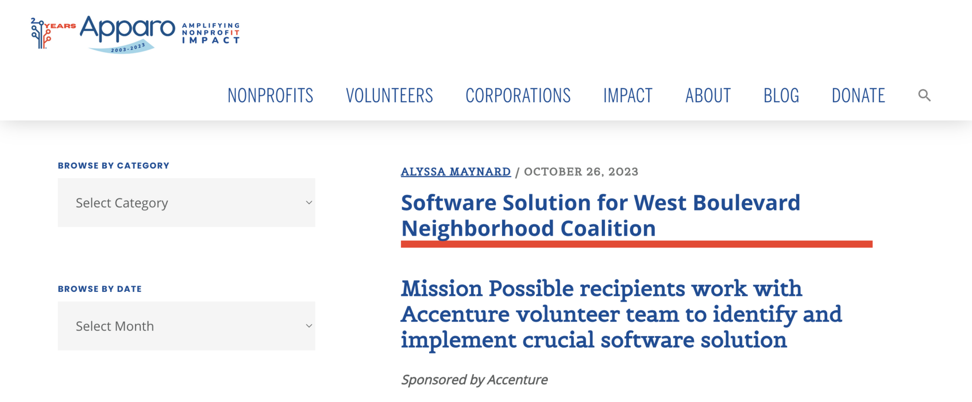 Software Solution for West Boulevard Neighborhood Coalition